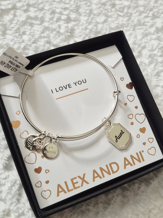 Alex and Ani Jewelry - Alex and Ani Silver 'Aunt' Charm Bangle